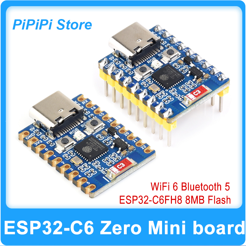 Esp32 Wifi Bluetooth - لوحة تطوير ESP32-C6 Zero فائقة الصغر