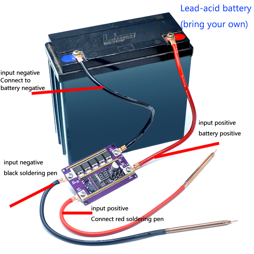 12 فولت بقعة لحام لتقوم بها بن - مراجعة Diy Electronics Spot Welder وسعره