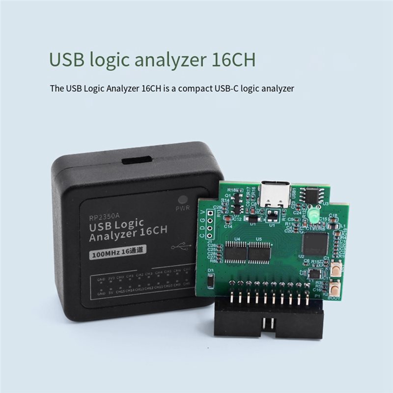 محلل منطقي رقمي USB-C بـ 16 قن - مراجعة Logic Analyzer Usb وسعره