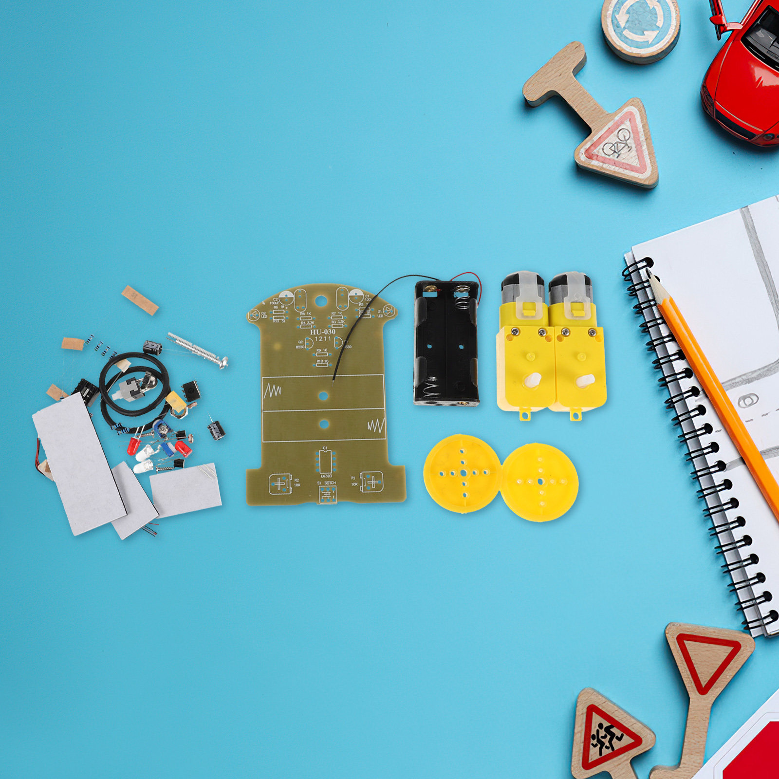 مجموعة سيارة روبوت تتبع الخط ل - مراجعة Diy Electronics Project Kit وسعره