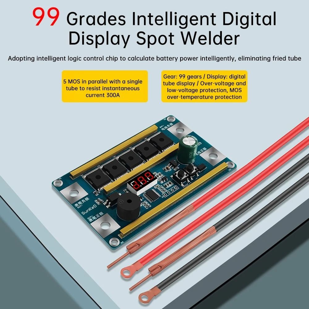 جهاز لحام نقطي محمول 12 فولت م - مراجعة Diy Electronics Spot Welder وسعره