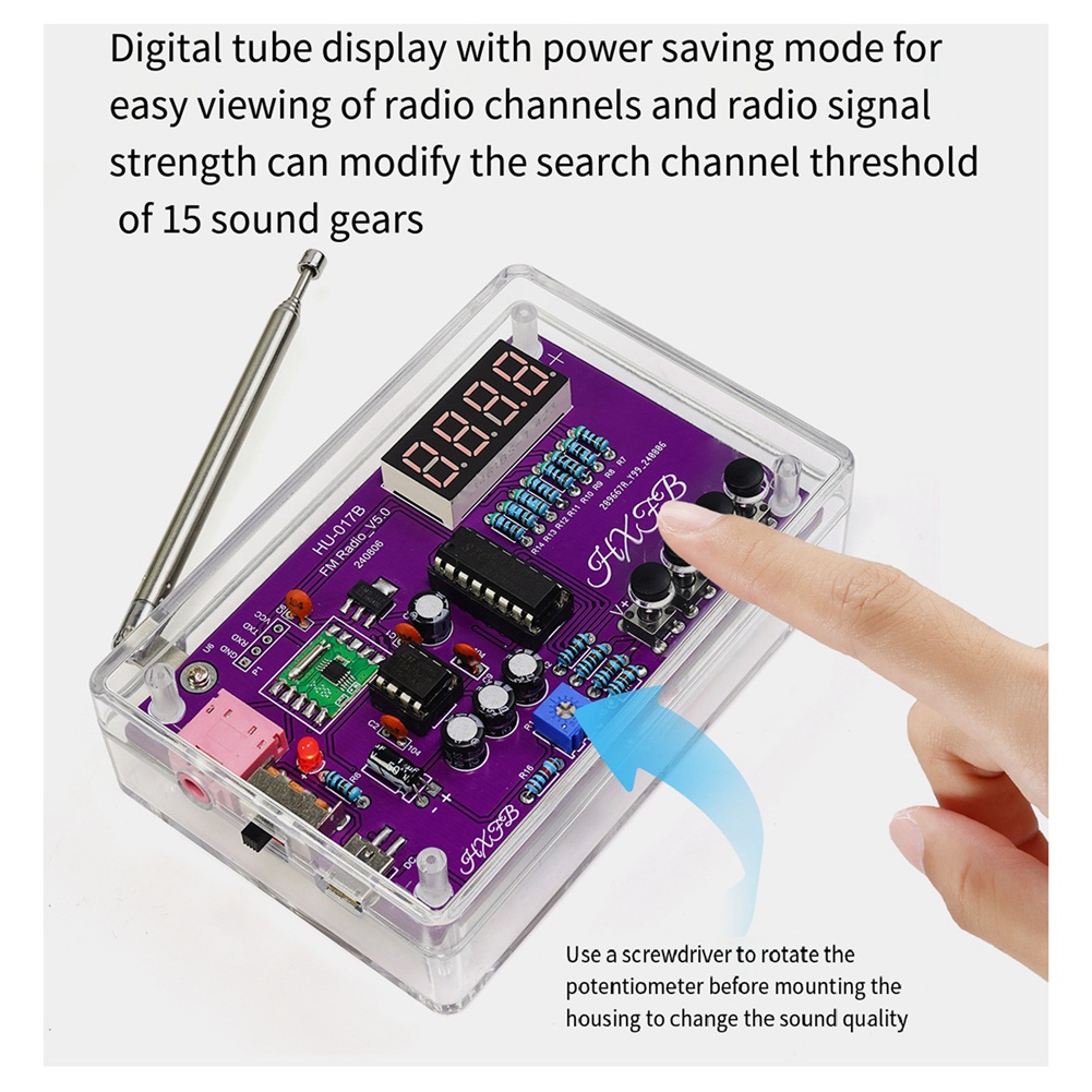 طقم راديو FM إلكتروني جديد A72 - مراجعة Diy Electronics Project Kit وسعره