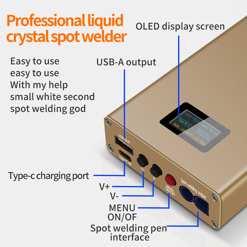 10600mah DX10 يده بقعة آلة لحا - مراجعة Diy Electronics Spot Welder وسعره