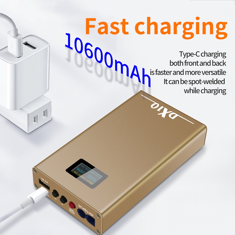 10600mah DX10 يده بقعة آلة لحا - مراجعة Diy Electronics Spot Welder وسعره