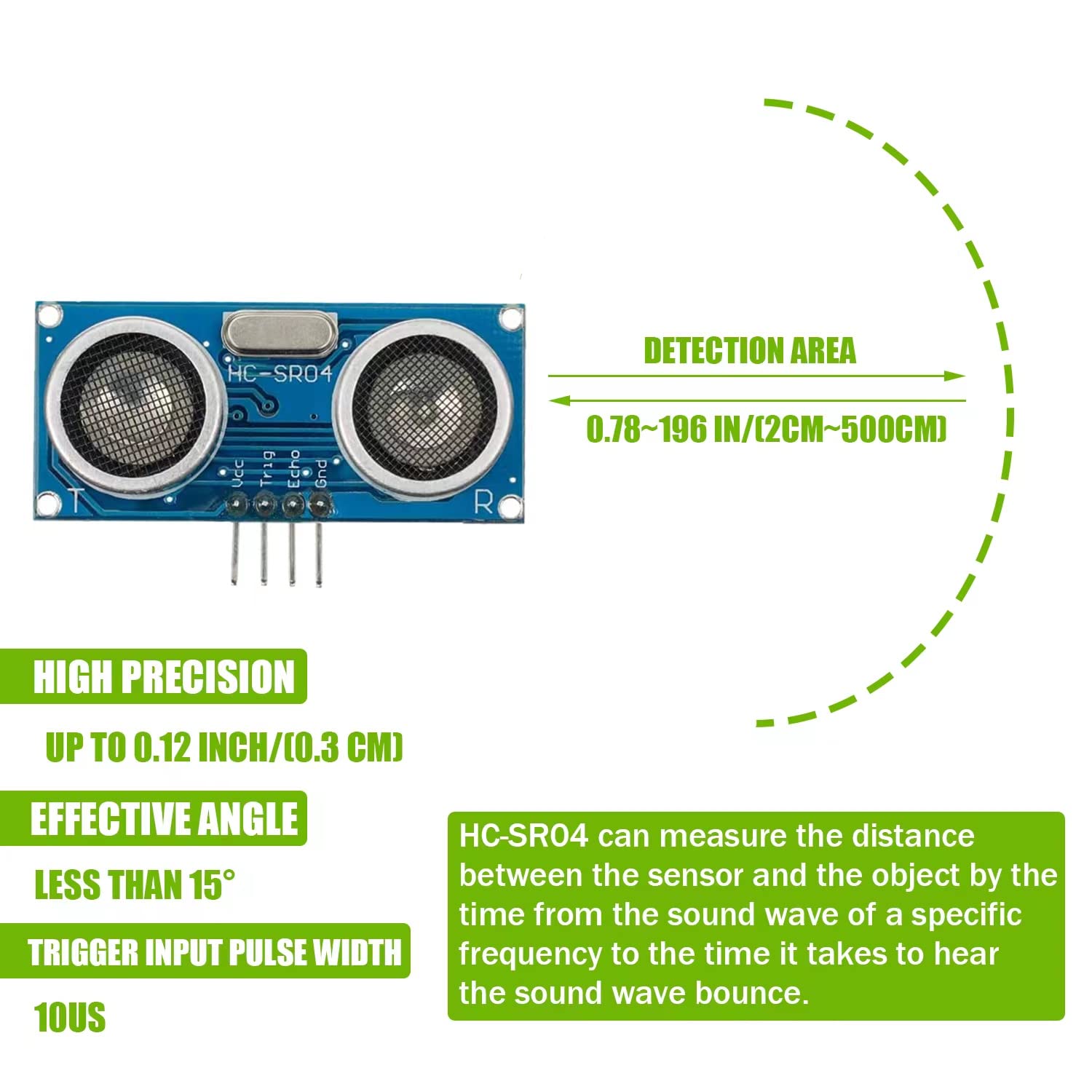 10 قطعة HC-SR04 وحدة مسافة الا - مراجعة Ultrasonic Sensor Hc وسعره