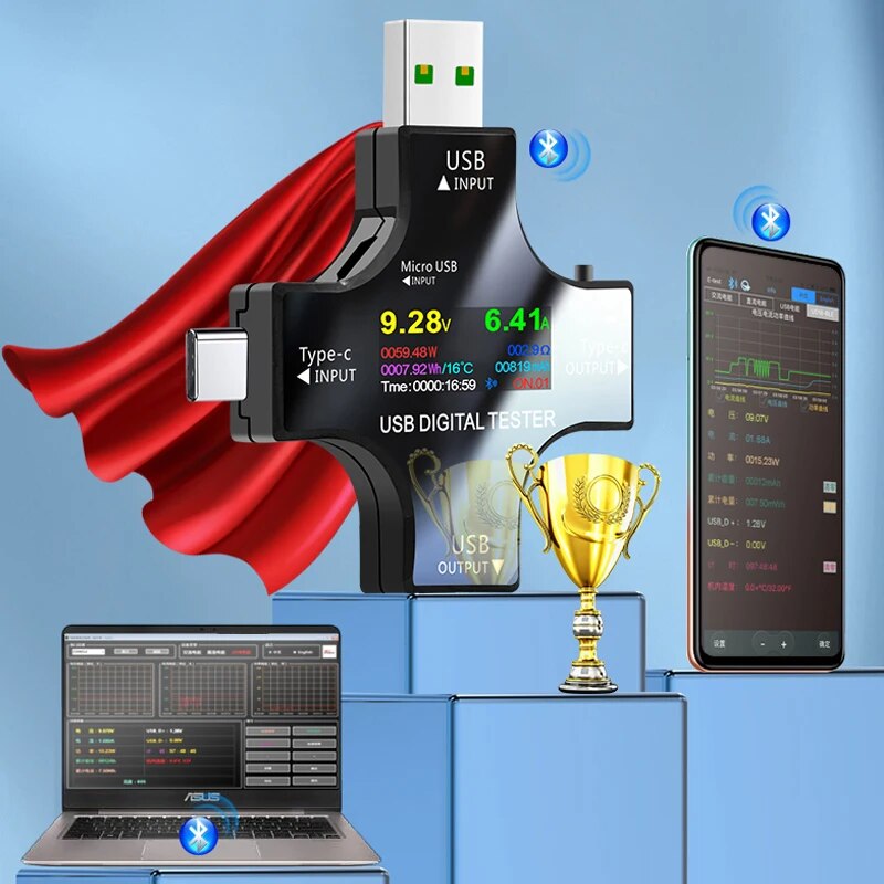 USB تستر تيار مستمر نوع-C PD ا - مراجعة Logic Analyzer Usb وسعره