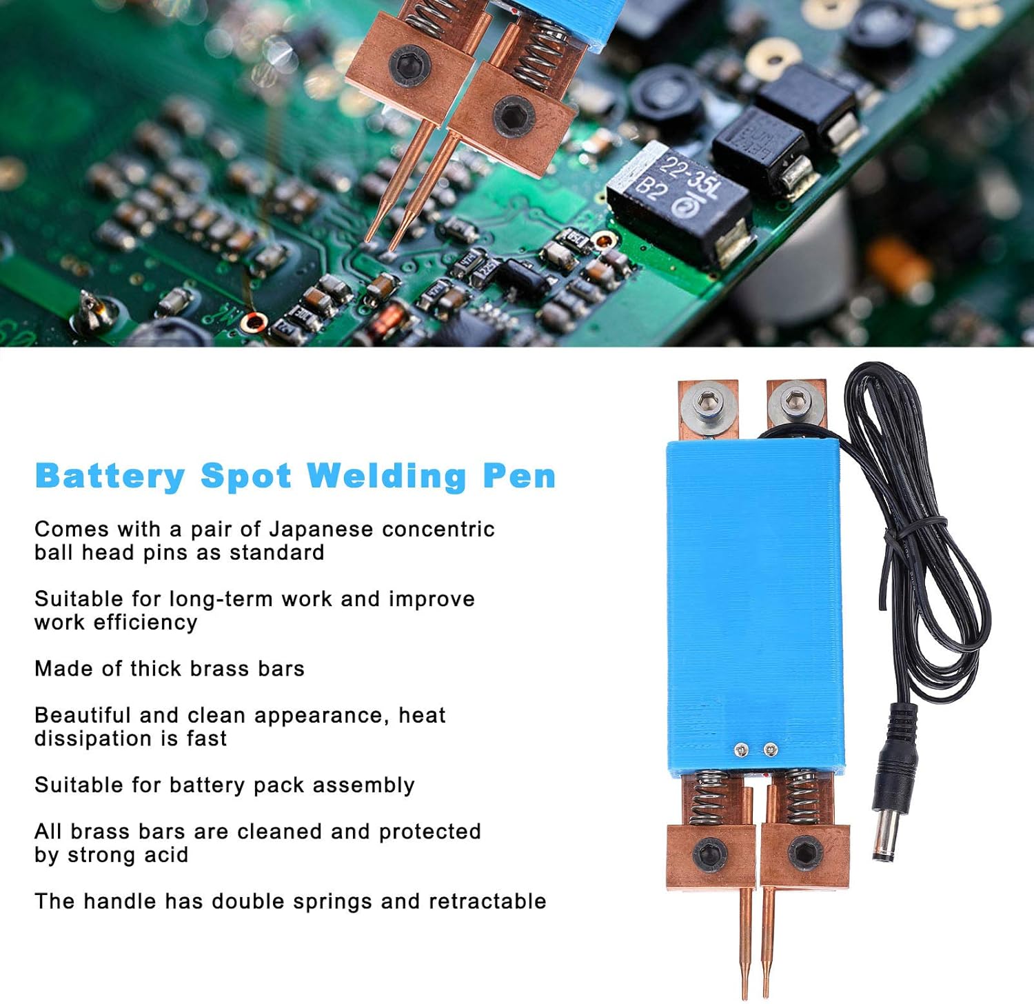 قلم لحام نقطي متكامل مع مشغل ت - مراجعة Diy Electronics Spot Welder وسعره
