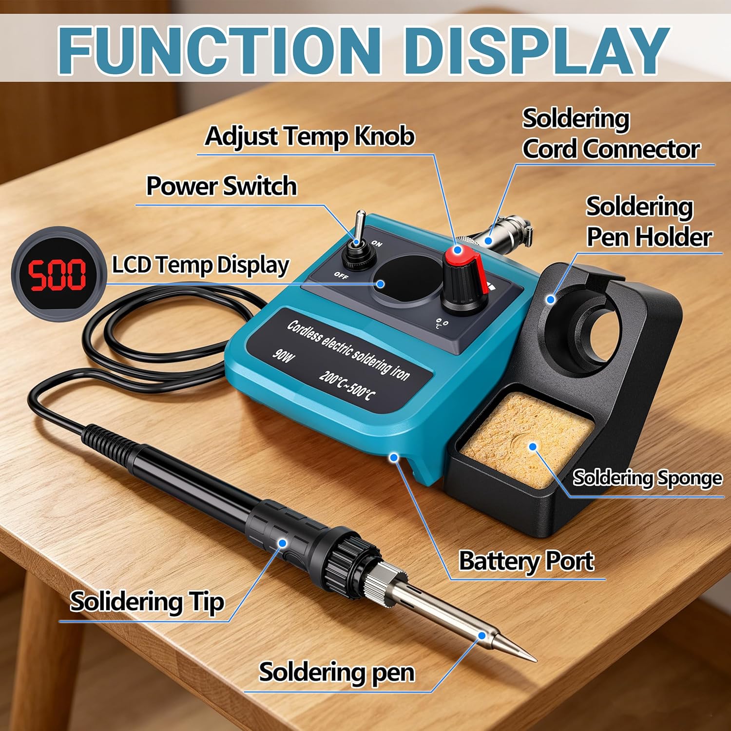 طقم لحام رقمي لاسلكي بقوة 90 و - مراجعة Diy Electronics Hobby وسعره