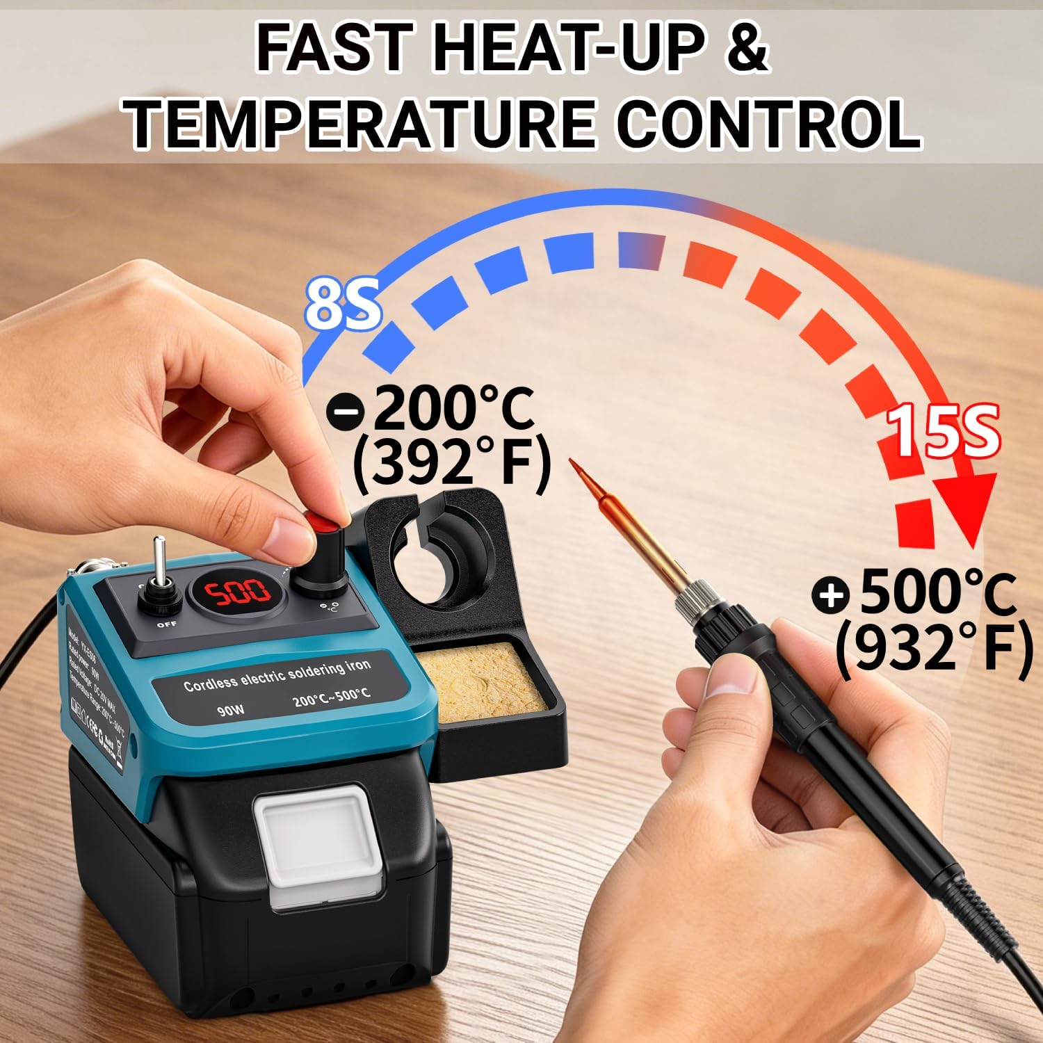 طقم لحام رقمي لاسلكي بقوة 90 و - مراجعة Diy Electronics Hobby وسعره