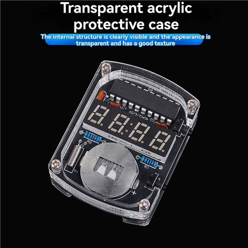 طقم ساعة إلكترونية LED للتركيب - مراجعة Diy Electronics Project Kit وسعره