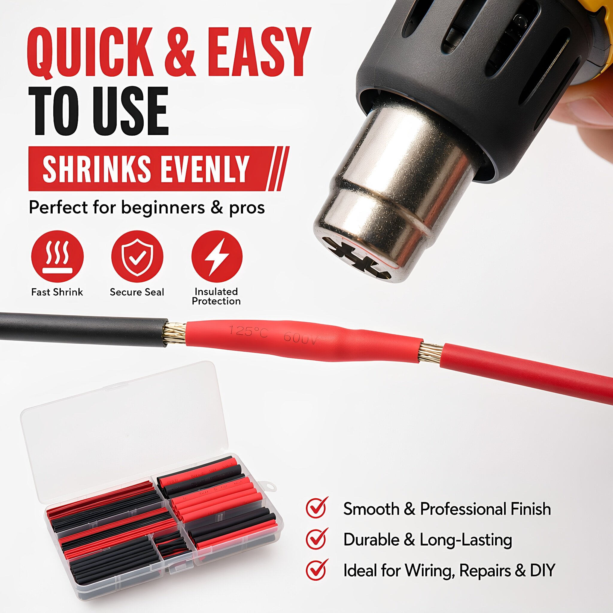 300 قطعة من أنابيب الانكماش ال - مراجعة Heat Shrink Tubing وسعره
