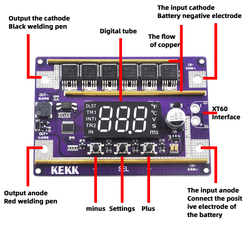 K100 صغيرة محمولة لتقوم بها بن - مراجعة Diy Electronics Spot Welder وسعره