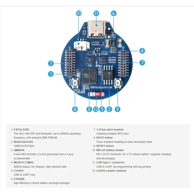 لوحة تطوير ESP32-S3 مع شاشة LC - مراجعة Esp32 Wifi Bluetooth وسعره